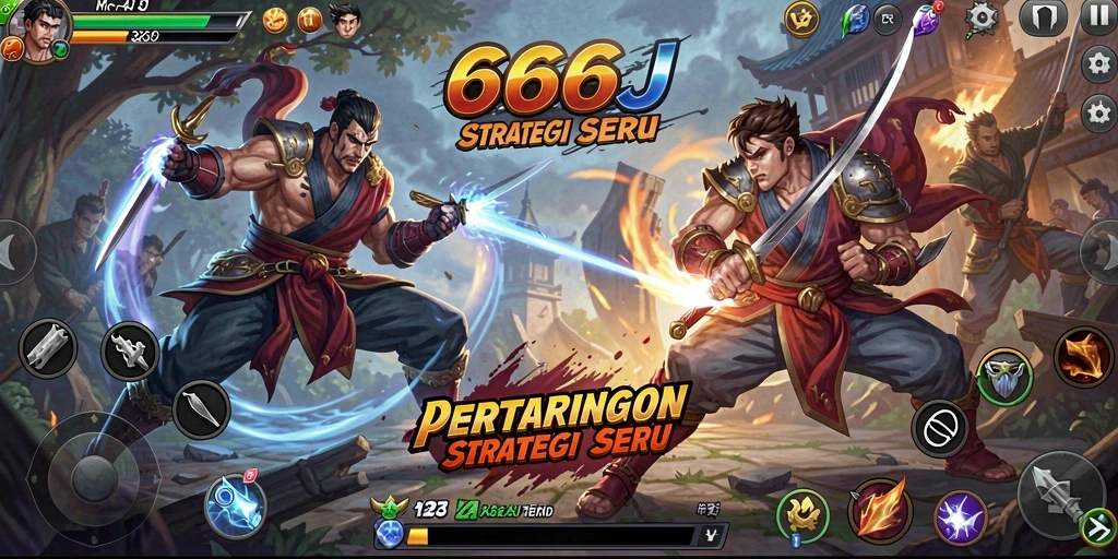 Screenshot gameplay <strong>666J</strong> yang menampilkan strategi dan pertempuran seru.