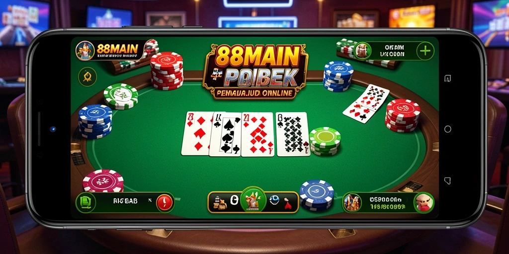 Screenshot gameplay Poker menunjukkan momen menegangkan di meja.
