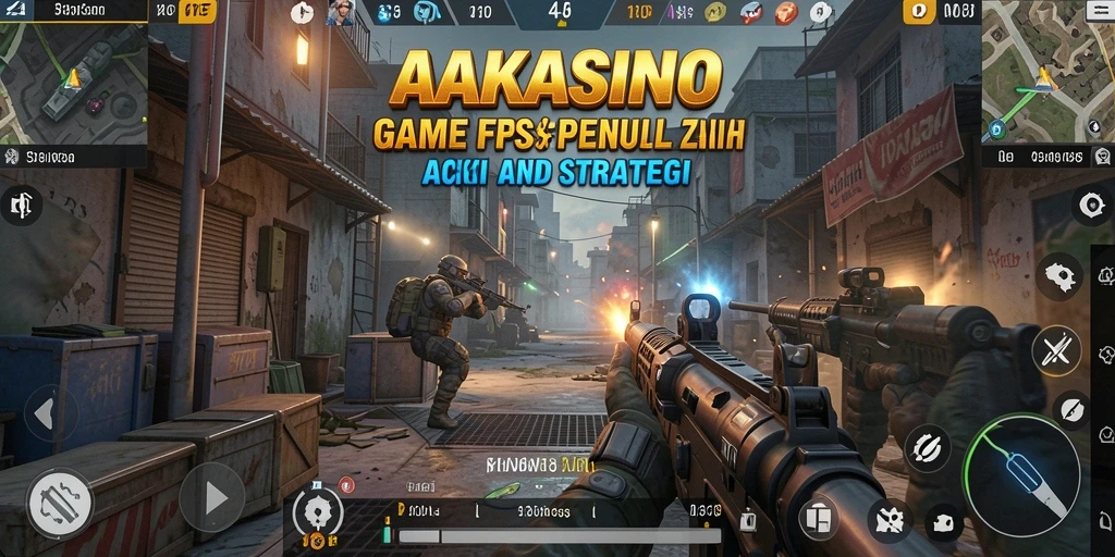 Tangkapan layar gameplay AAKASINO dengan aksi tembak-menembak yang intens.