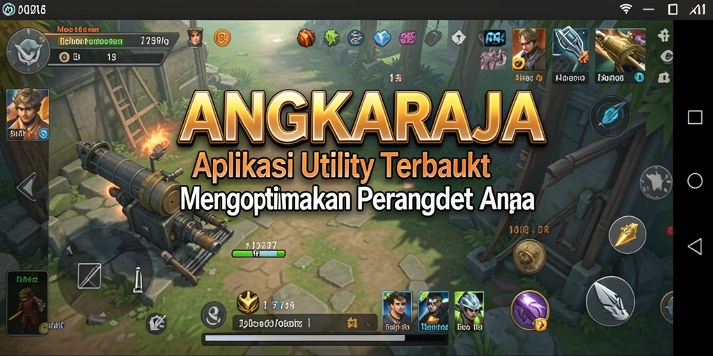 Tampilan antarmuka aplikasi ANGKARAJA yang modern dan informatif.