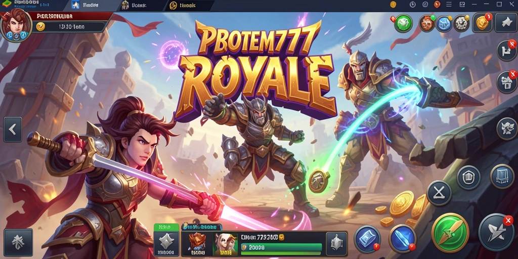 Tampilan gameplay mendebarkan dari BOS777 di medan perang Battle Royale.