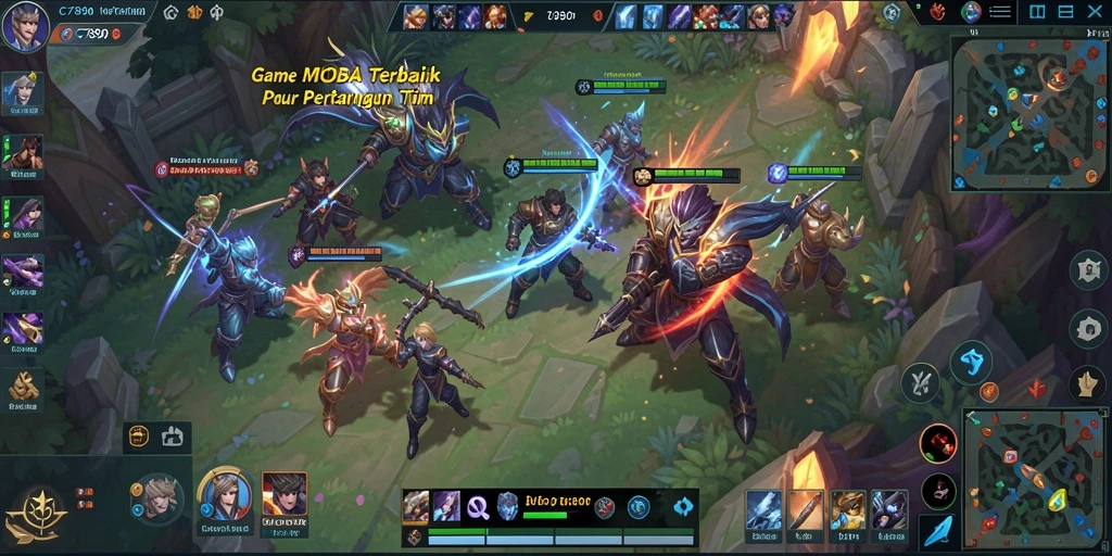 Tampilan gameplay C7890 yang mendebarkan dan seru dalam arena MOBA.