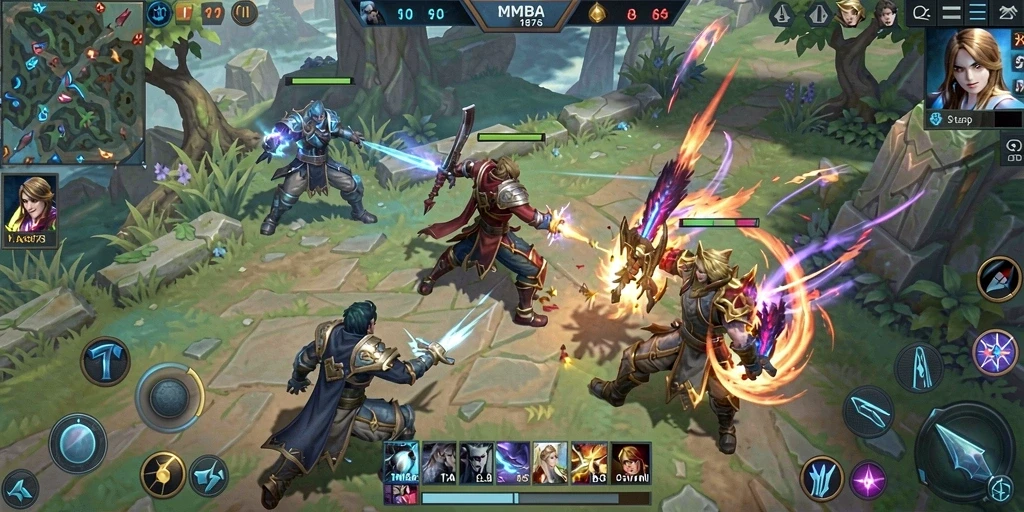 Tampilan gameplay menegangkan dalam CACOR78 dengan aksi MOBA.