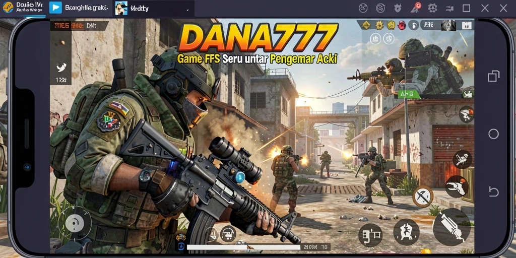 Tangkapan layar gameplay DANA777 menampilkan aksi menembak yang intens.