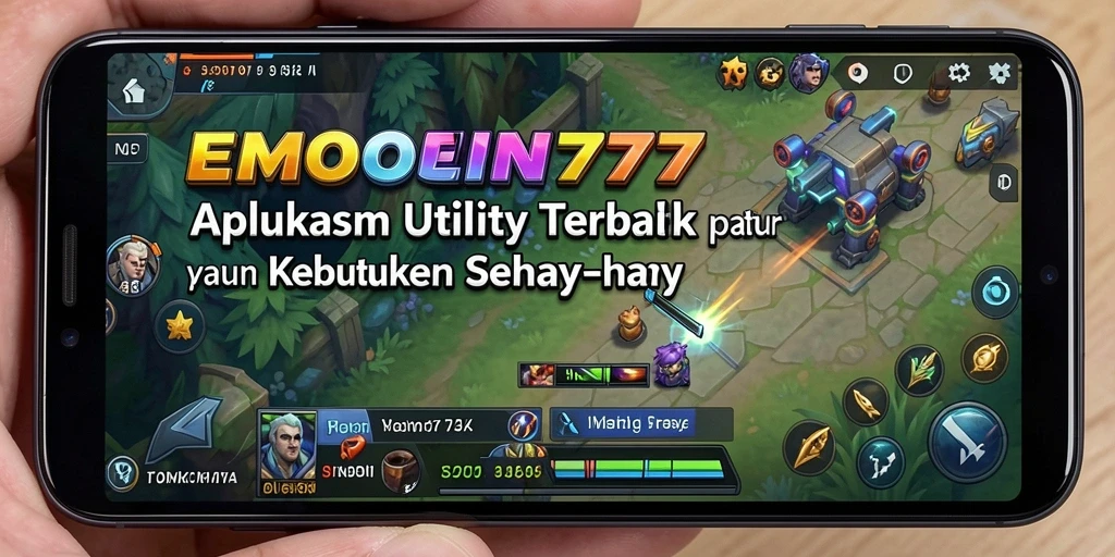 Tampilan utama EMON777 dengan fitur-fitur utility yang memudahkan pengguna.