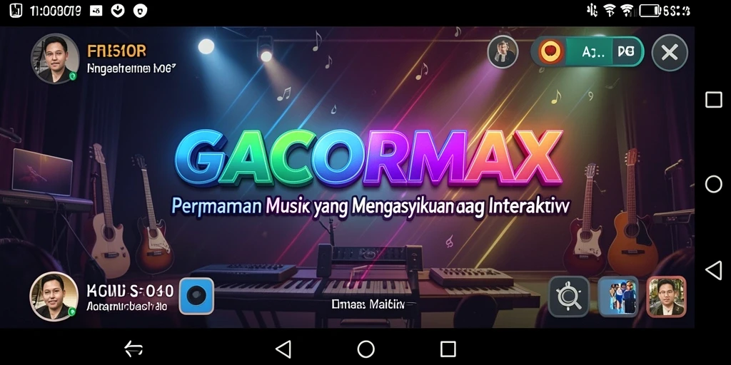 Screenshot utama GACORMAX yang menunjukkan gameplay interaktif musik.