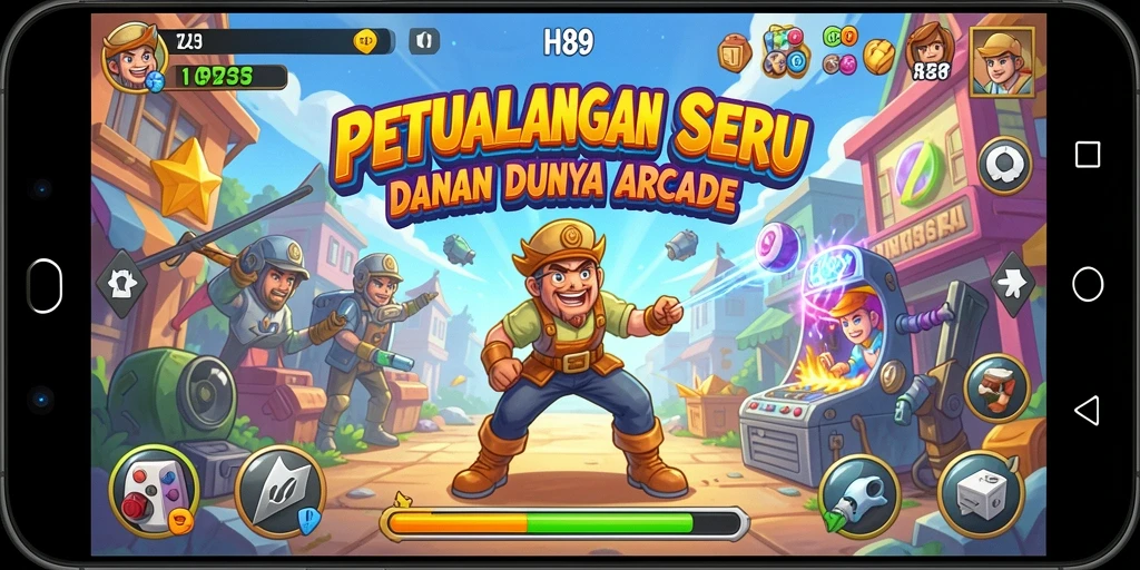 Screenshot H89 menampilkan gameplay seru penuh aksi di level menantang.
