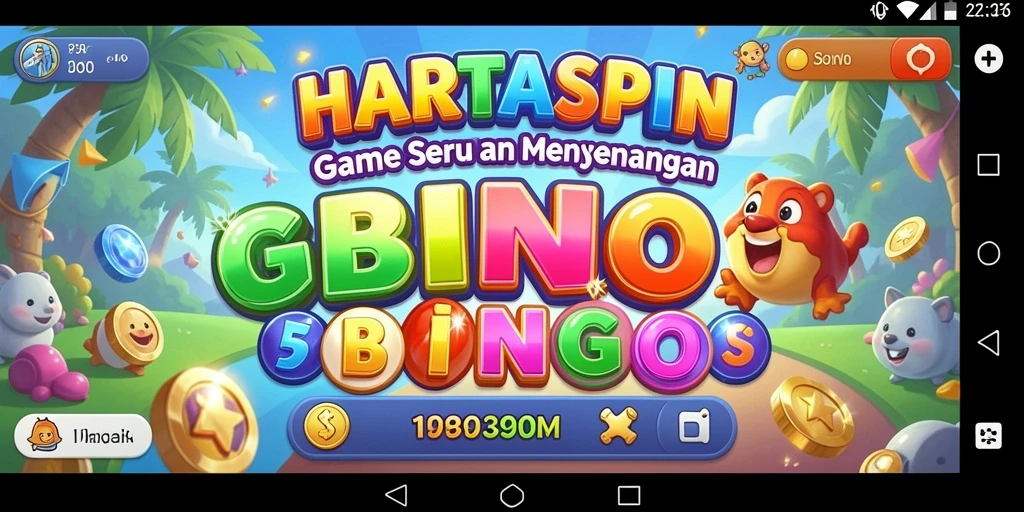 Screenshot gameplay HARTASPIN menunjukkan keseruan bermain bingo.