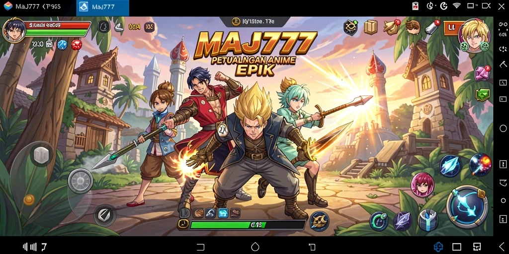 Tampilan gameplay MAJ777 yang menarik dan penuh warna.