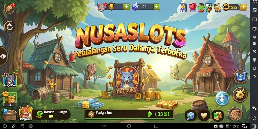Tampilan gameplay NUSASLOTS menunjukkan dunia terbuka yang kaya akan eksplorasi.