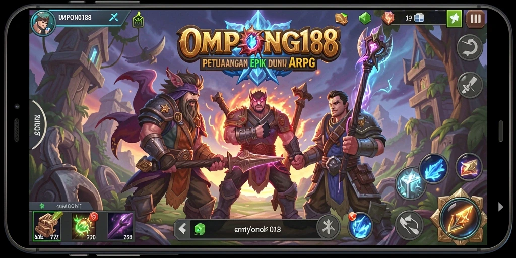 Gameplay mendebarkan di OMPONG188 dengan karakter dan monster unik.