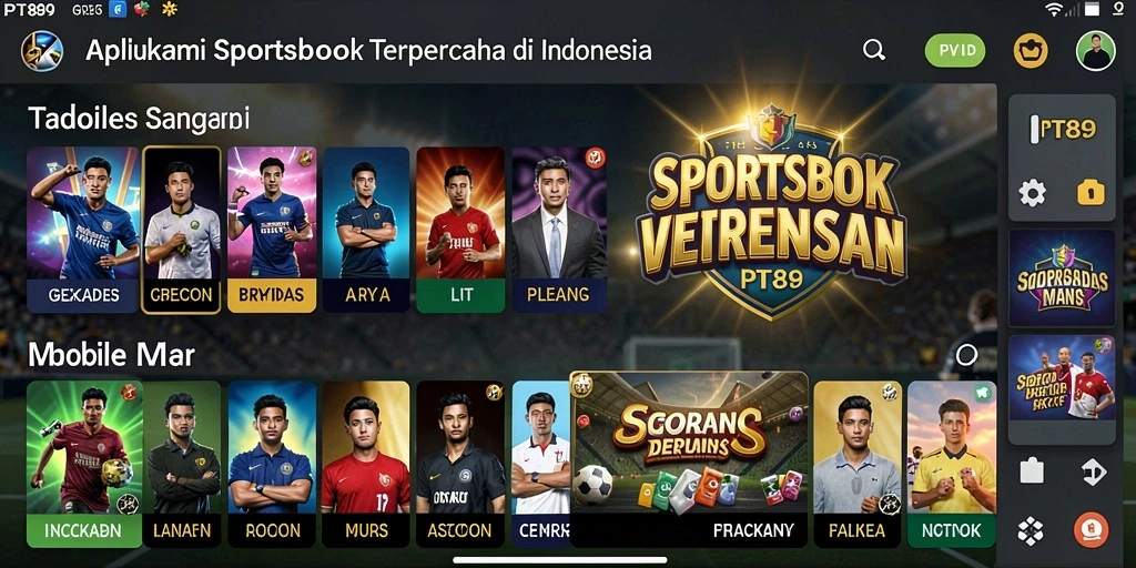 Tampilan screenshot gameplay Sportsbook PT89 yang menarik.