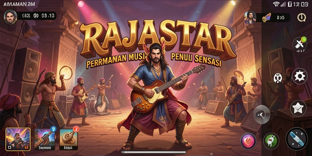 Gameplay seru RAJASTAR dengan musik interaktif yang menarik.