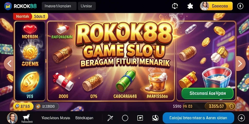 Screenshot gameplay ROKOK88 menampilkan serunya permainan Slot.
