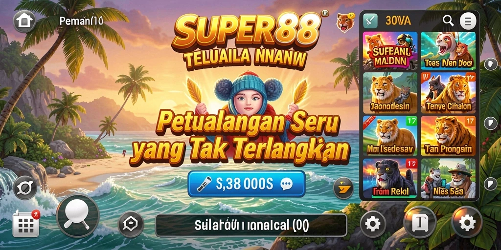 Tampilan menarik dari gameplay SUPER88 yang penuh petualangan.