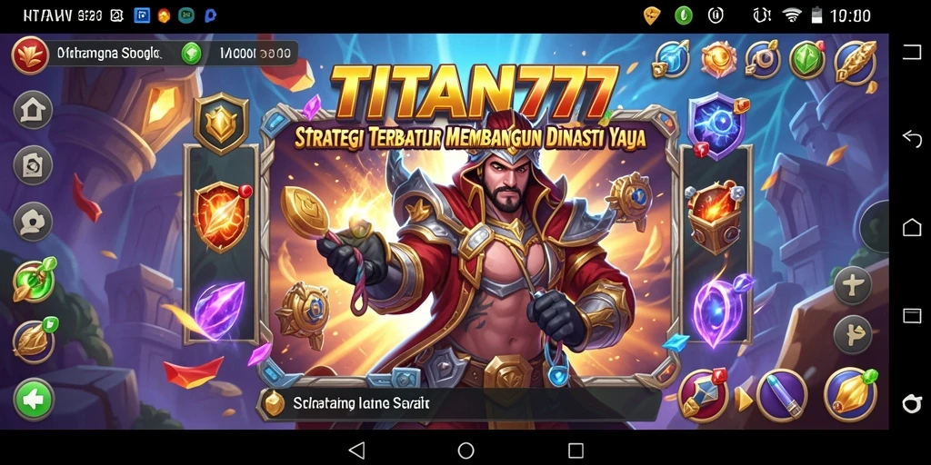 Tampilan aksi mendebarkan dalam gameplay TITAN777.