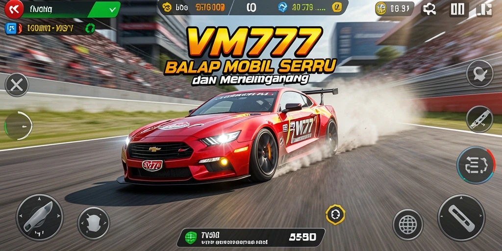Tangkapan layar gameplay VM777 dengan balapan mobil yang mendebarkan.