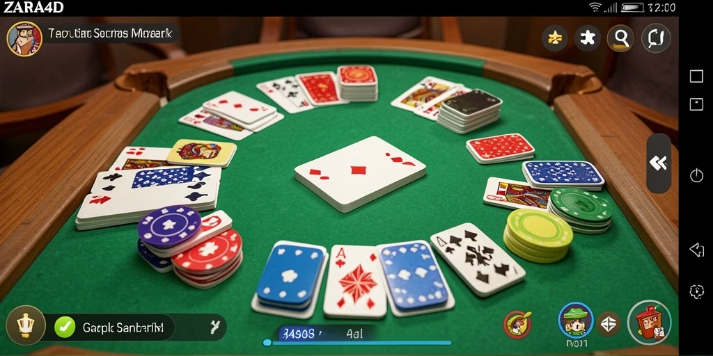 Screenshot gameplay ZARA4D menampilkan keseruan permainan Gaple.
